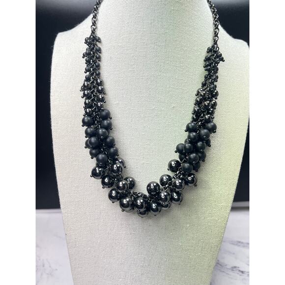 Lia Sophia Jewelry - Lia Sophia Black Beaded Collar Necklace